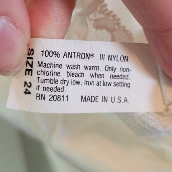 Vintage Liza Lawrence White Lace Trim Slip Dress - Picture 5 of 5